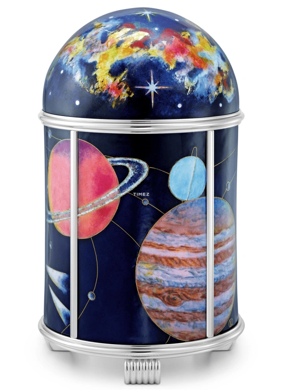 Patek Philippe,Dome Clocks ,Orange,Electromechanical,In-house Caliber,Cham Blue,Blue,Colorful,Pink,Enamel,20056M,20056M-001