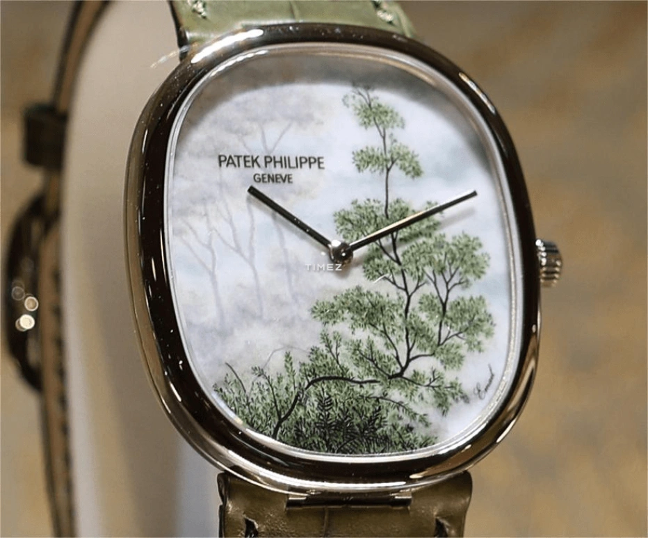 Patek Philippe,Golden Ellipse ,White Gold,White,Green,Automatic,48hours,In-house Caliber,5738,5738/50G-027