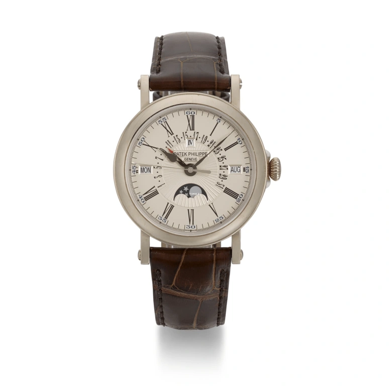 Patek Philippe,Grand Complications 38mm,38mm,White Gold,Silver,Automatic,Moonphase,Perpetual Calendar,Leap Year,Month,45hours,In-house Caliber,5159G,5159G-001