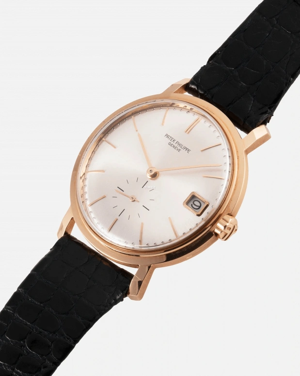 Patek Philippe,Calatrava 35mm,35mm,Rose Gold,Silver,Automatic,Day,38hours,3445R