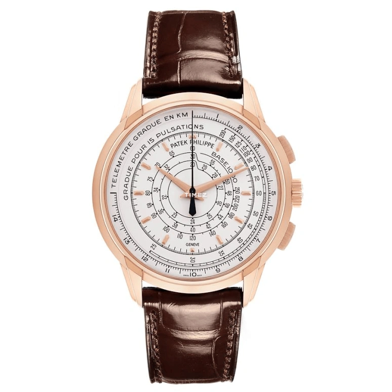 Patek Philippe,Complications 40mm,40mm,Rose Gold,Silver White,Automatic,Chronograph,Flyback,5975R,5975R-001