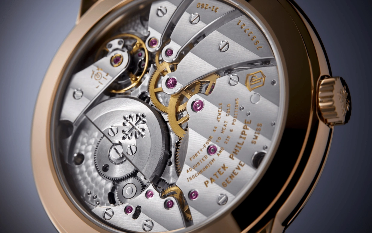 Patek Philippe,Complications 42mm,42mm,Rose Gold,Blue,Automatic,Dule Time,48hours,5224R,5224R-001