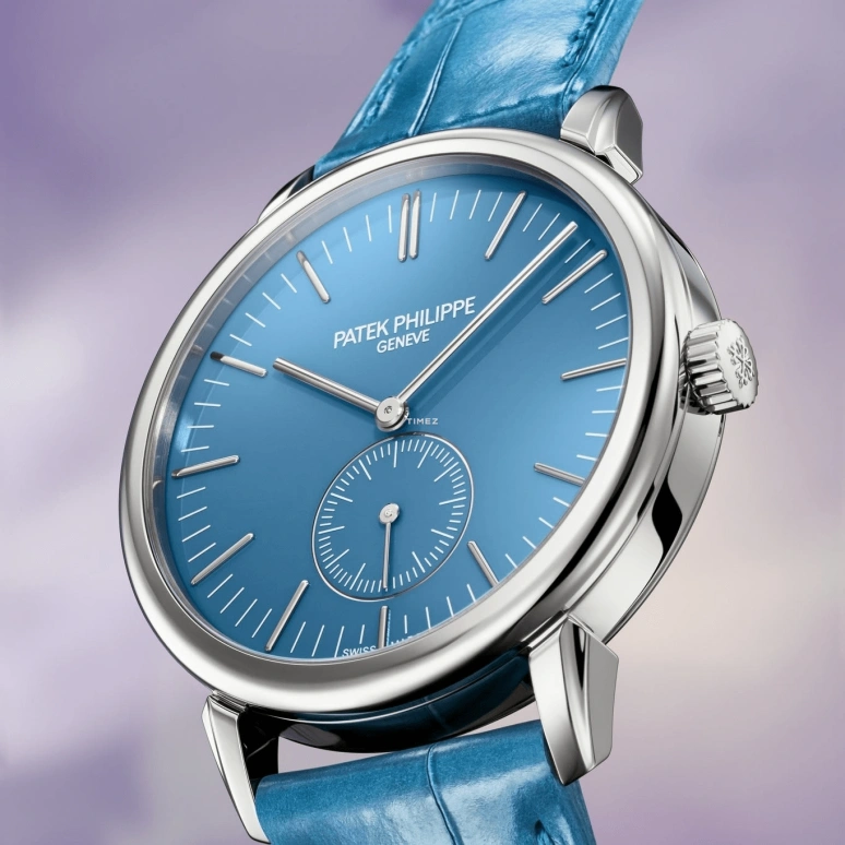 Patek Philippe,Calatrava 36mm,36mm,White Gold,Blue,Handwound,44hours,In-house Caliber,6127G,6127G-010