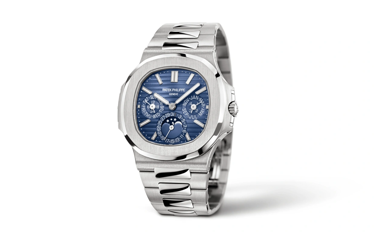 Patek Philippe,Nautilus 40mm,40mm,White Gold,Blue,Automatic,Moonphase,Perpetual Calendar,Leap Year,Month,48hours,In-house Caliber,Daniel Ricciardo,Lionel Messi,Leo Messi,5740,5740/1G-001