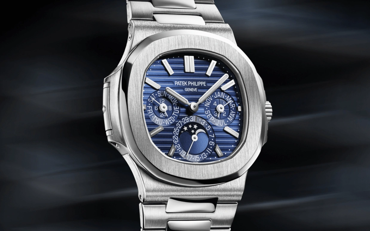 Patek Philippe,Nautilus 40mm,40mm,White Gold,Blue,Automatic,Moonphase,Perpetual Calendar,Leap Year,Month,48hours,In-house Caliber,Daniel Ricciardo,Lionel Messi,Leo Messi,5740,5740/1G-001