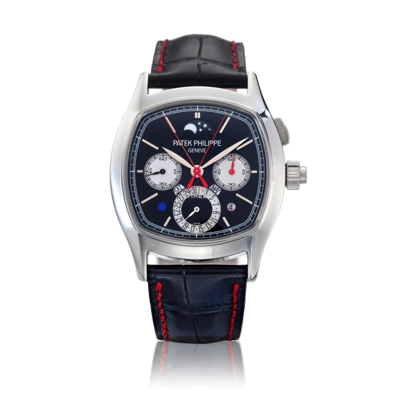 Patek Philippe,Grand Complications 37x45mm,37x45mm,Platinum,Black,Handwound,Monopoussoir,Moonphase,Perpetual Calendar,Leap Year,48hours,In-house Caliber,5951P,5951P-001