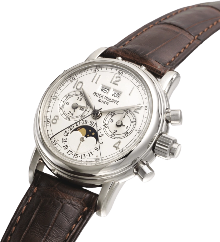 Patek Philippe,Grand Complications 36.70mm,36.70mm,White Gold,Silver,White,Handwound,Chronograph,Moonphase,Perpetual Calendar,Leap Year,60hours,In-house Caliber,5004G,5004G-013