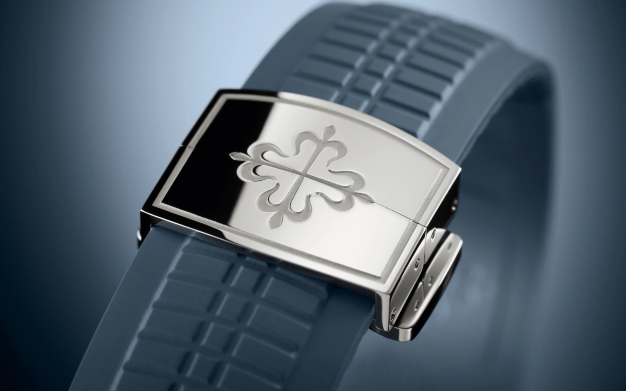 Patek Philippe,Aquanaut 40.80mm,40.80mm,White Gold,Blue,Grey,Automatic,Day,Dule Time,Day / Night Indication,Kevin De Bruyne,Harry Kane,5164G,5164G-001
