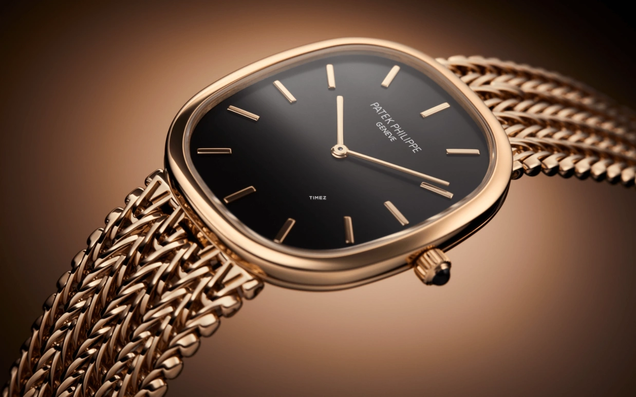 Patek Philippe,Golden Ellipse 34.50x39.50mm,34.50x39.50mm,Rose Gold,Black,Automatic,48hours,In-house Caliber,5738,5738/1R-001