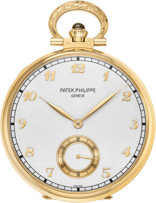 Patek Philippe,Pocket Watches 44.10mm,44.10mm,Yellow Gold,White,Handwound,42hours,In-house Caliber,992,992/121J
