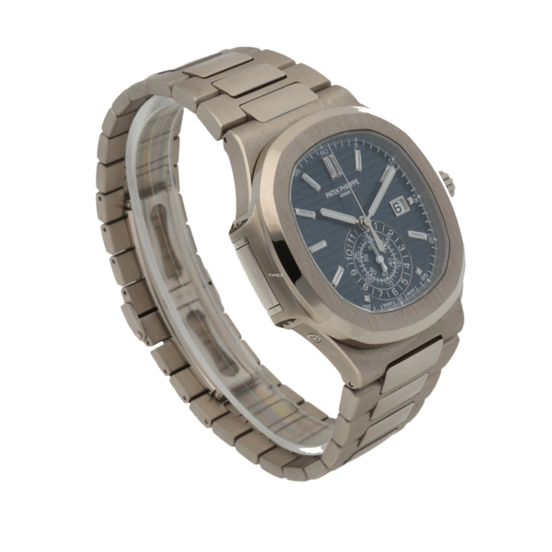 Patek Philippe,Nautilus 44mm,44mm,White Gold,Blue,Automatic,Chronograph,Day,Flyback,5976,5976/1G-001
