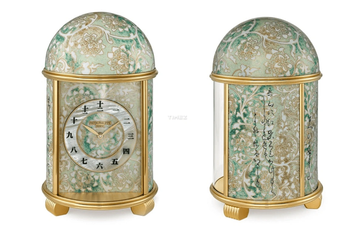 Patek Philippe,Dome Clocks ,Green,Multi-Color,Electromechanical,In-house Caliber,Green,Colorful,Enamel,20140M,20140M-001