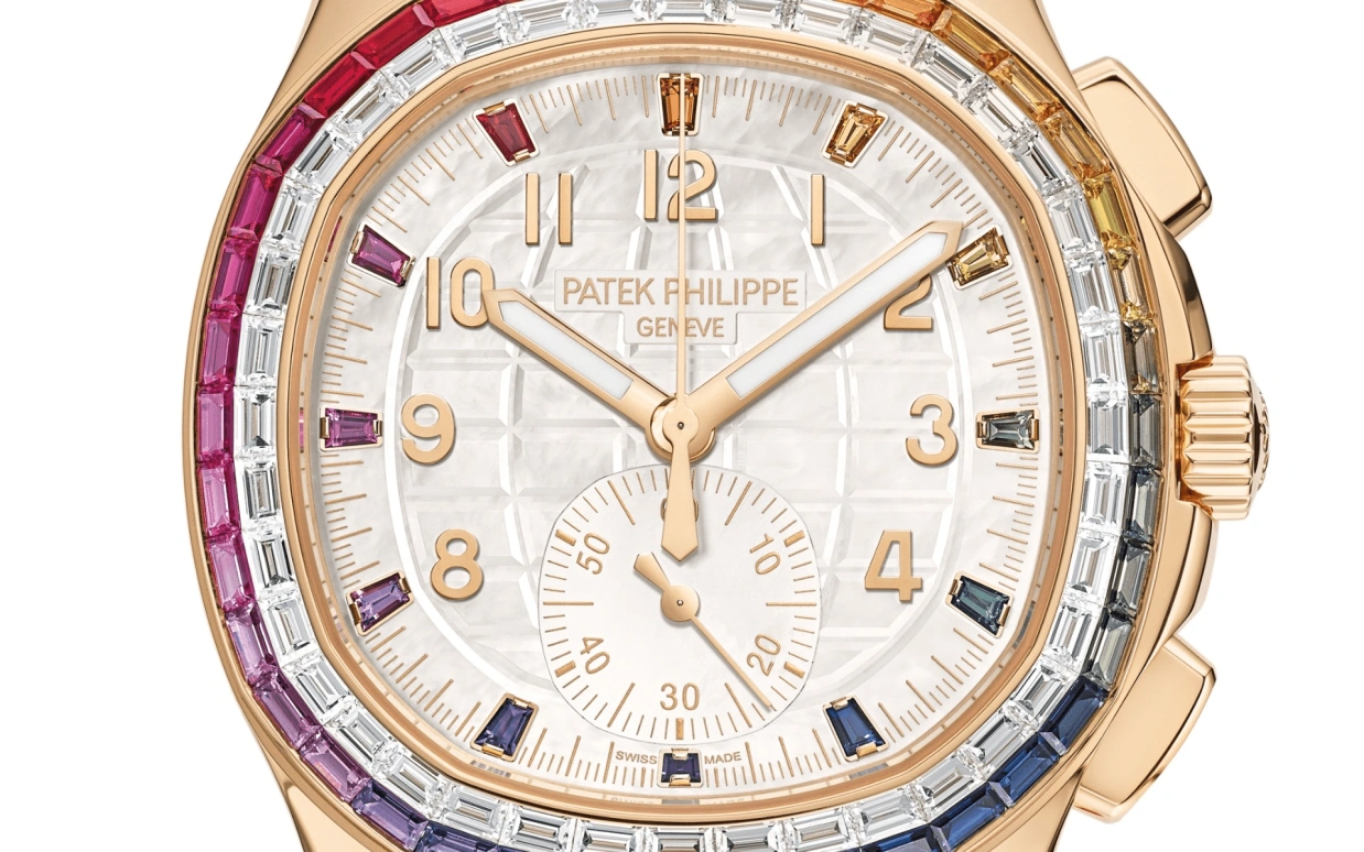 Patek Philippe,Aquanaut 39.90mm,39.90mm,Rose Gold,Multi-Color,White,Automatic,55hours,In-house Caliber,Yeoh Choo Kheng,Michelle Yeoh,Lionel Messi,Jimmy Butler,Ben Simmons,Paul Pogba,La Pulga,GOAT,7968,7968/300R-001