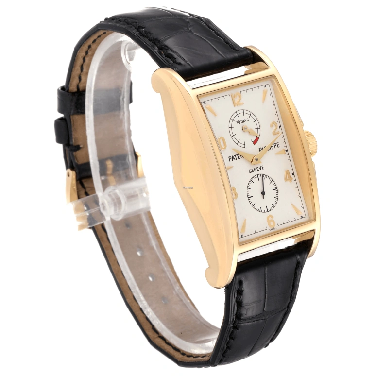 Patek Philippe,Complications 29.60x51.70mm,29.60x51.70mm,Yellow Gold,White,Handwound,Power Reserve Indicator,In-house Caliber,5100J,5100J-001