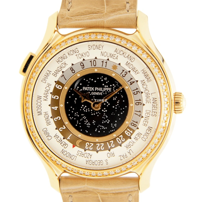 Patek Philippe,Limited Editions 38mm,38mm,Rose Gold,White,Automatic,Moonphase,World Time,7175R,7175R-001