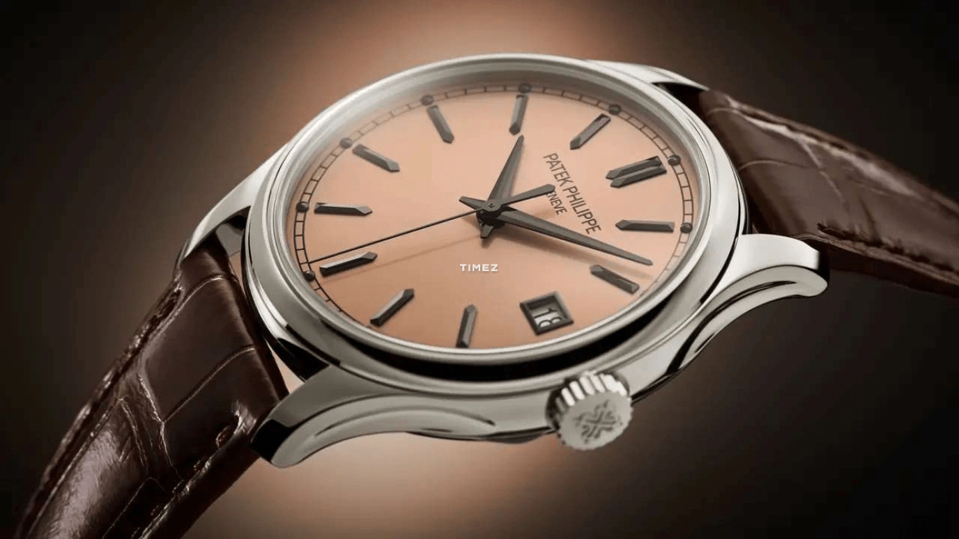 Patek Philippe,Calatrava 39mm,39mm,White Gold,Rose Gold,Automatic,Day,45hours,5227G,5227G-015