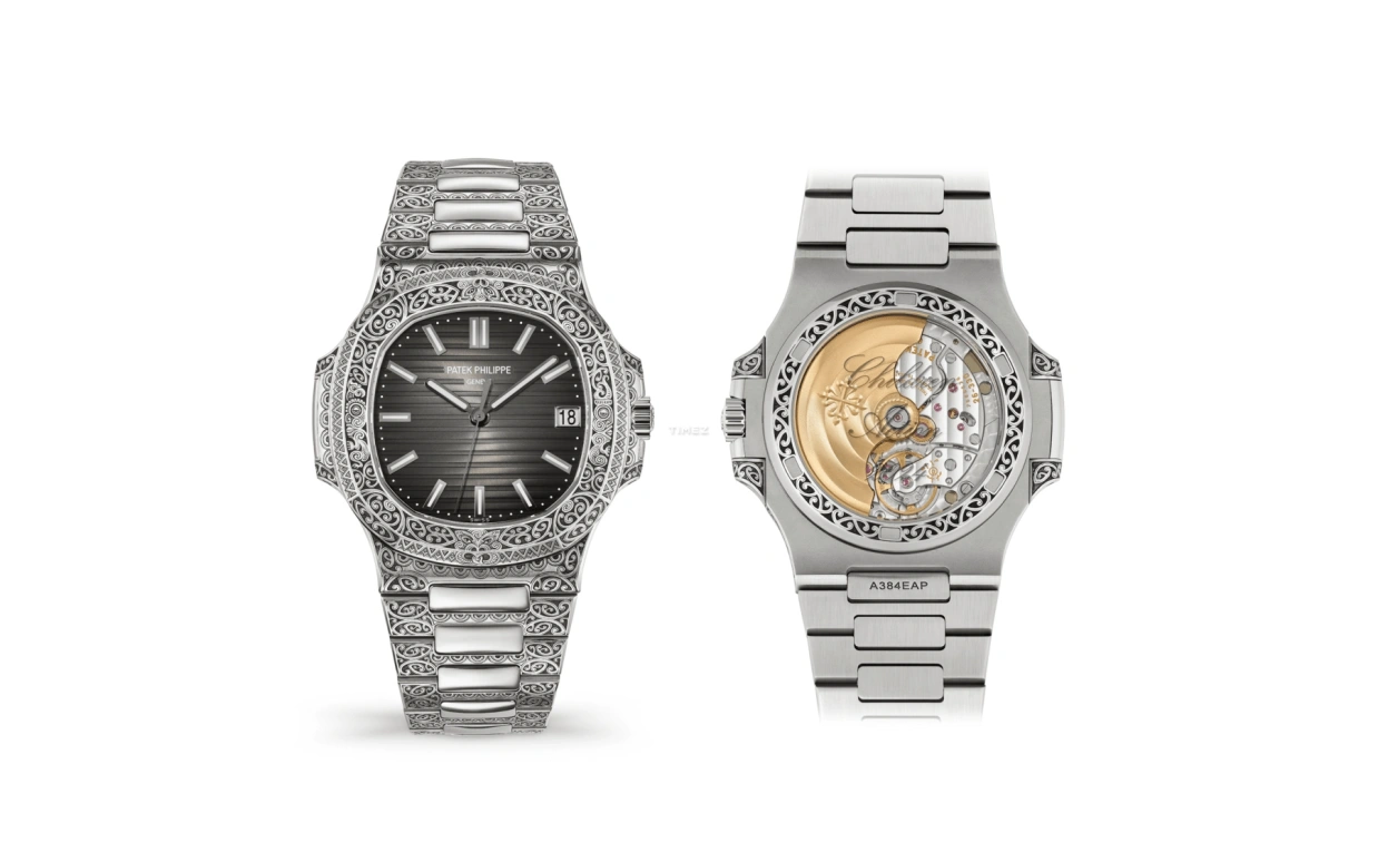 Patek Philippe,Nautilus 40mm,40mm,Stainless Steel,Black,Automatic,Day,45hours,5711,5711/1500A