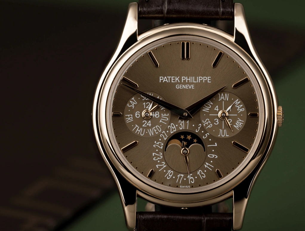 Patek Philippe,Grand Complications 37.20mm,37.20mm,Rose Gold,Brown,Automatic,Moonphase,Perpetual Calendar,Leap Year,Month,48hours,In-house Caliber,5140R,5140R-001