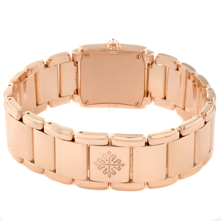 Patek Philippe,Twenty~4 22x26.30mm,22x26.30mm,Rose Gold,White,Quartz,In-house Caliber,Sapphire,4908,4908/11R-011