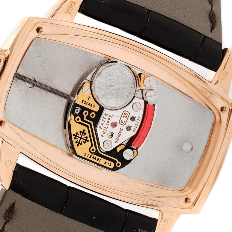 Patek Philippe,Gondolo 37.20x22.40mm,37.20x22.40mm,Rose Gold,White,Silver,Silver White,Quartz,In-house Caliber,Sapphire,Crystal Glass,4981R,4981R-001
