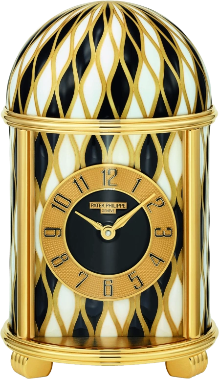 Patek Philippe,Dome Clocks ,Yellow Gold,Black,Gold,Electromechanical,In-house Caliber,Black,White,Gold,10014M,10014M-001