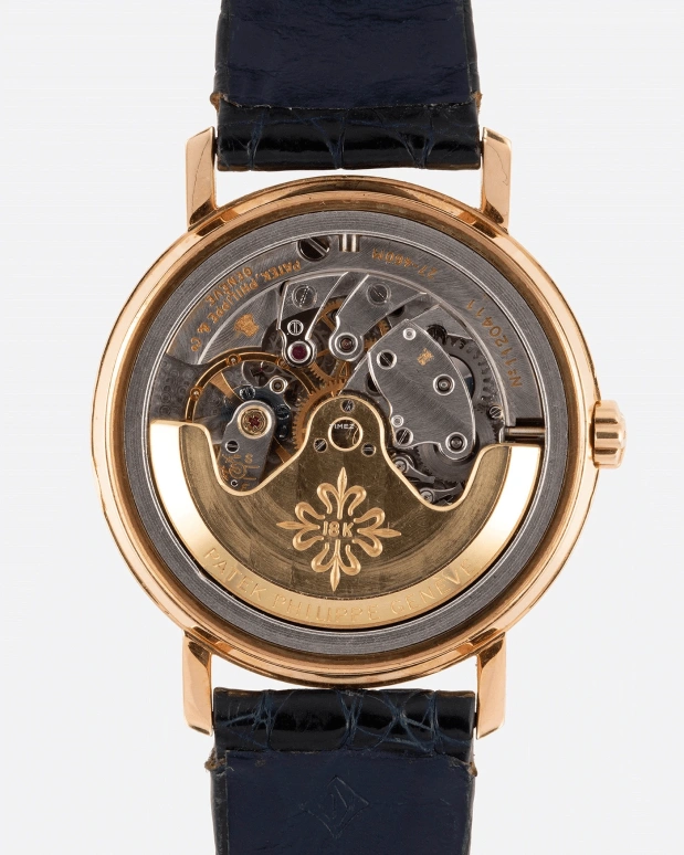 Patek Philippe,Calatrava 35mm,35mm,Rose Gold,Silver,Automatic,Day,38hours,3445R