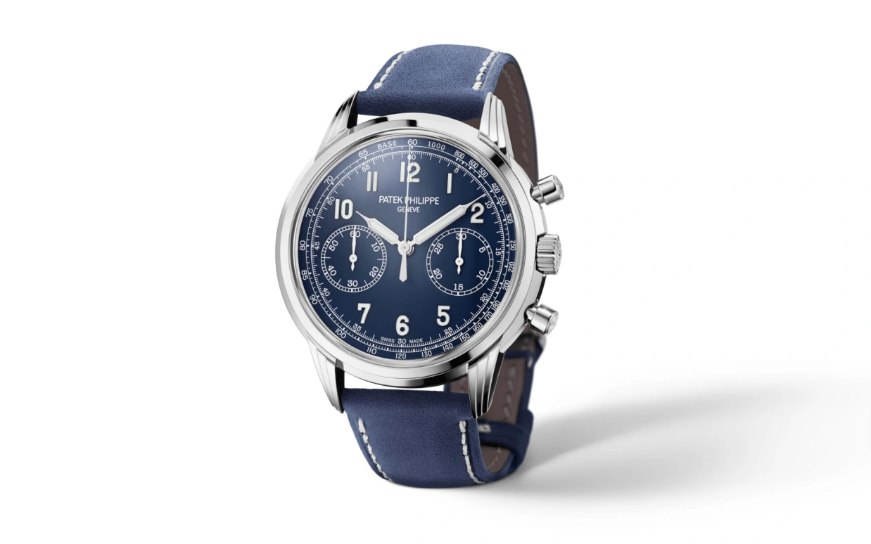 Patek Philippe,Complications 41mm,41mm,White Gold,Blue,Handwound,Chronograph,Column Wheel,5172G,5172G-001