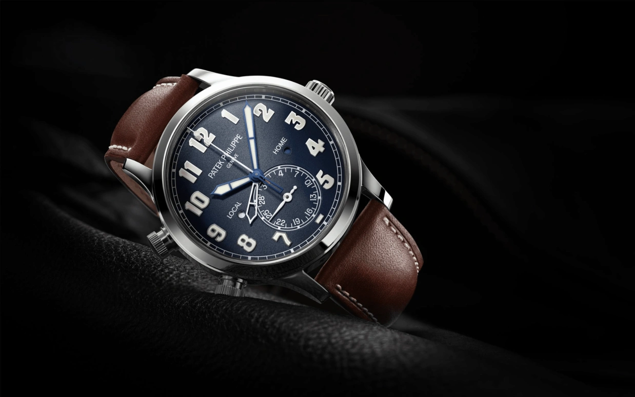 Patek Philippe,Complications 42mm,42mm,White Gold,Blue,Automatic,Day,Dule Time,Day / Night Indication,5524G,5524G-001