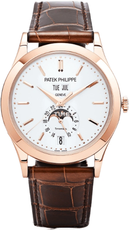 Patek Philippe,Complications 38mm,38mm,Rose Gold,White,Silver,Automatic,Moonphase,Annual Calendar,Month,Date,45hours,In-house Caliber,5396R,5396R-011-TiffanyCo