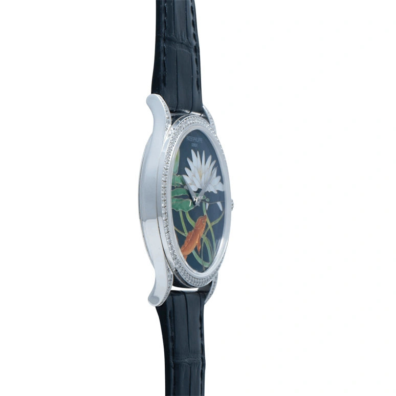 Patek Philippe,Calatrava 38mm,38mm,White Gold,Multi-Color,Black,White,Green,Orange,Automatic,48hours,In-house Caliber,5077,5077/100G-016