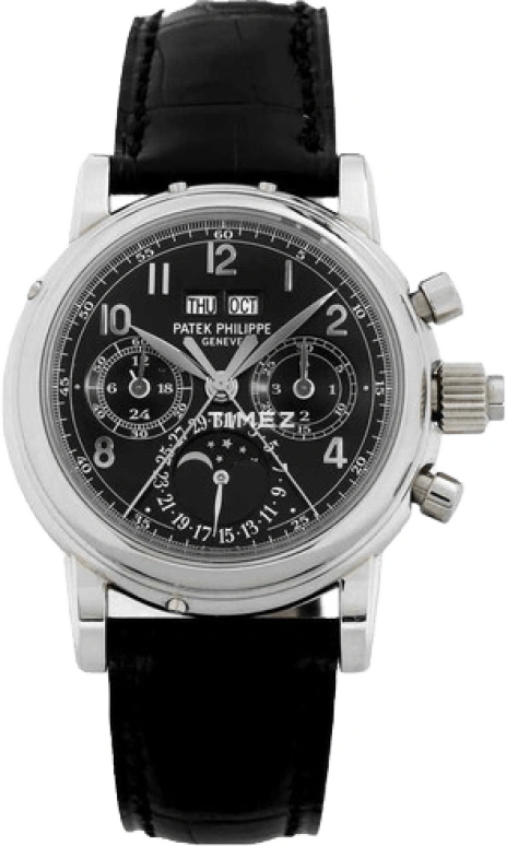 Patek Philippe,Grand Complications 37.60mm,37.60mm,Platinum,Black,Handwound,60hours,In-house Caliber,5004P,5004P-022