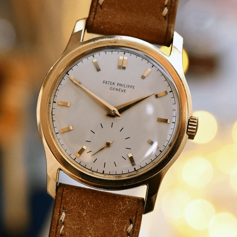 Patek Philippe,Calatrava 35mm,35mm,Yellow Gold,Silver,Handwound,48hours,In-house Caliber,2448J