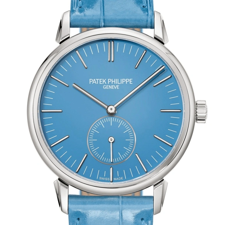 Patek Philippe,Calatrava 36mm,36mm,White Gold,Blue,Handwound,44hours,In-house Caliber,6127G,6127G-010