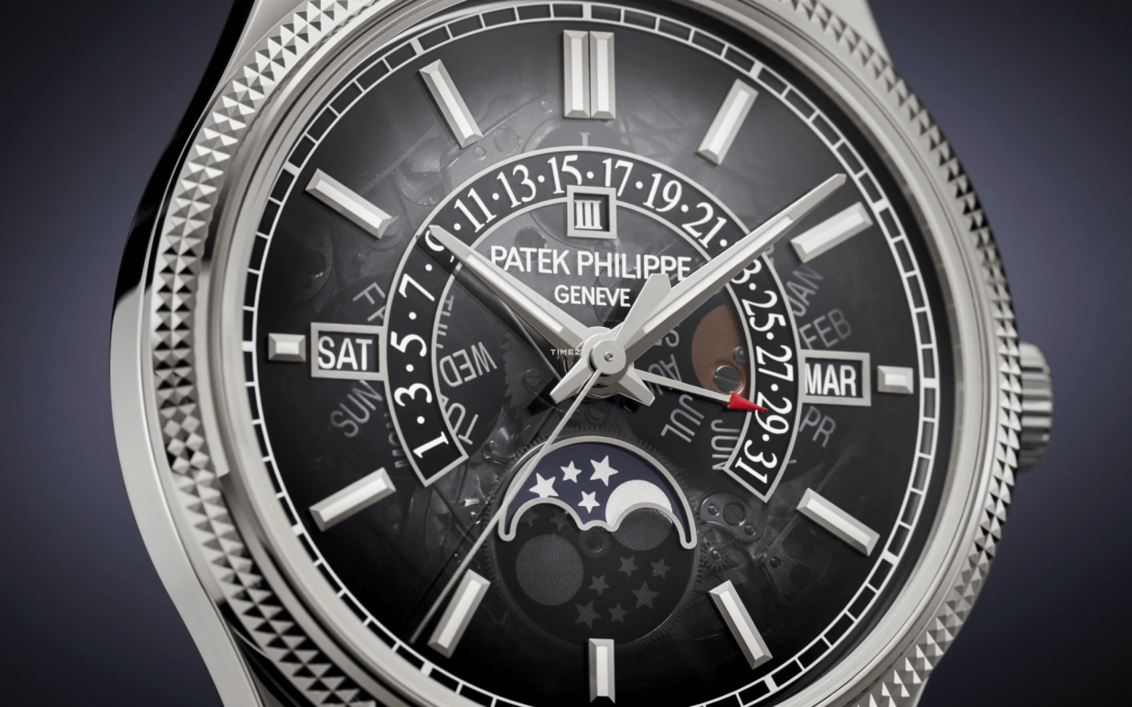 Patek Philippe,Grand Complications 39.50mm,39.50mm,White Gold,Gradient,Black,Automatic,Moonphase,Perpetual Calendar,Leap Year,Month,45hours,In-house Caliber,6159G,6159G-001