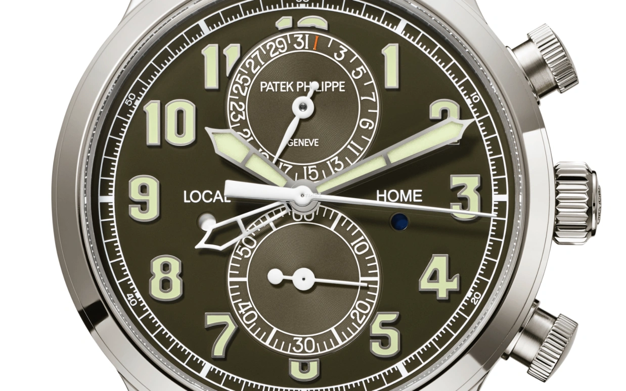 Patek Philippe,Complications 42mm,42mm,White Gold,Khaki Green,Automatic,Chronograph,Day,Dule Time,Flyback,55hours,In-house Caliber,5924G,5924G-010