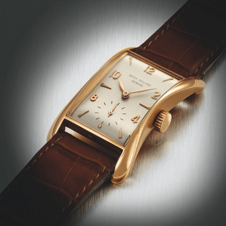 Patek Philippe,Other 22x43mm,22x43mm,Rose Gold,Silver White,Handwound,In-house Caliber,Sapphire,Crystal Glass,2442R