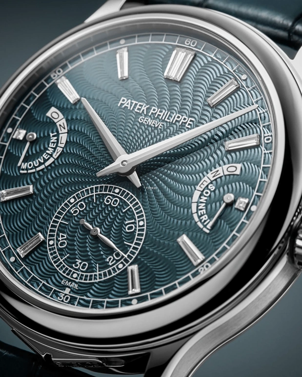Patek Philippe,Gondolo 44.80mm,44.80mm,Stainless Steel,Blue,Green,Handwound,Power Reserve Indicator,Minute Repeater,Grande Sonnerie,Petite Sonnerie,72hours,In-house Caliber,6301A,6301A-010