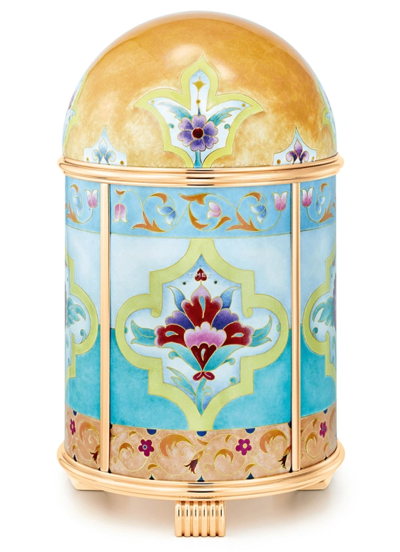 Patek Philippe,Dome Clocks ,Blue,Multi-Color,Purple,Electromechanical,In-house Caliber,Yellow,Blue,Colorful,Enamel,20054M,20054M-001