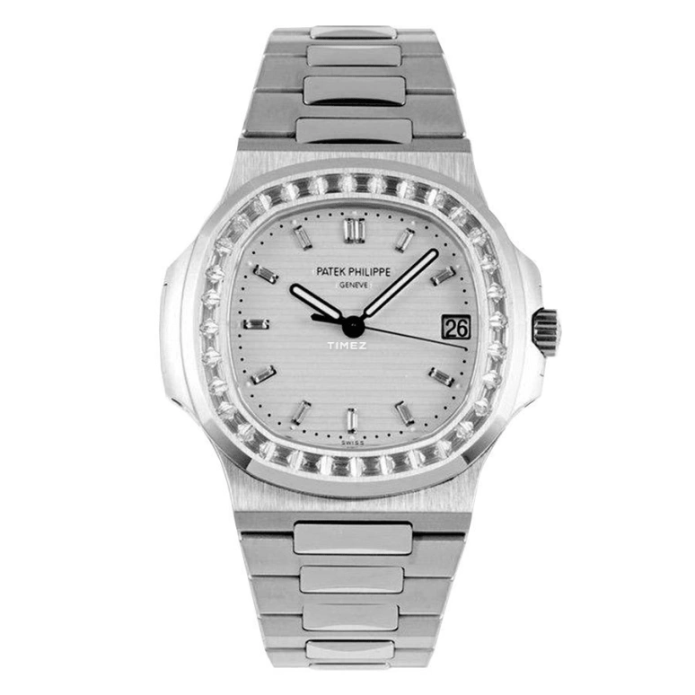 Patek Philippe,Nautilus 40mm,40mm,Platinum,White,Automatic,Day,45hours,5711,5711/110P-010