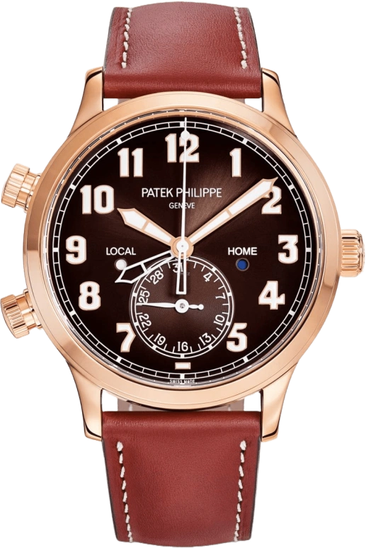 Patek Philippe,Complications 42mm,42mm,Rose Gold,Brown,Automatic,Day,Dule Time,Day / Night Indication,5524R,5524R-001