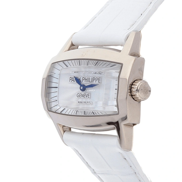 Patek Philippe,Gondolo 37.20x22.40mm,37.20x22.40mm,White Gold,White,Quartz,In-house Caliber,Sapphire,Crystal Glass,4980G,4980G-001