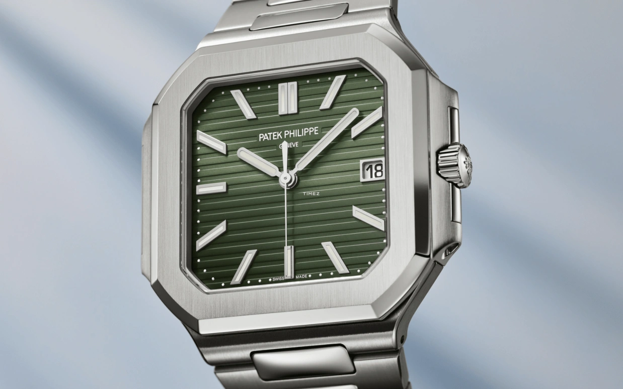 Patek Philippe,Cubitus 45mm,45mm,Stainless Steel,Green,Automatic,Day,45hours,Orlando Bloom,Jayson Tatum,Taco Jay,Orli,OB,5821,5821/1A-001