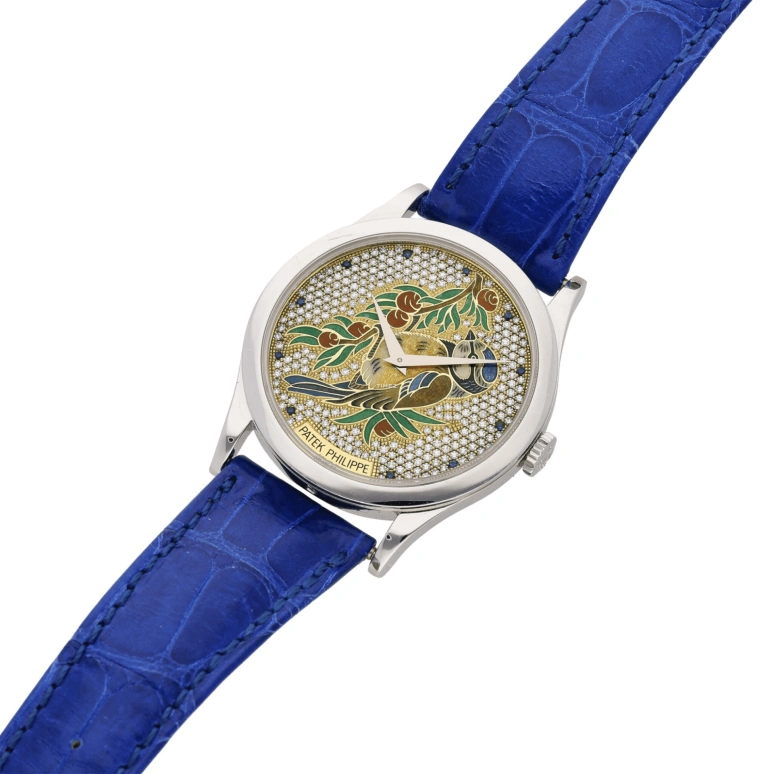 Patek Philippe,Calatrava 38mm,38mm,Platinum,Silver,Multi-Color,Automatic,48hours,In-house Caliber,5077 Blue tit