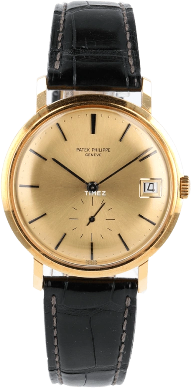 Patek Philippe,Calatrava 35mm,35mm,Yellow Gold,Gold,Automatic,Day,Sapphire,Crystal Glass,3445J