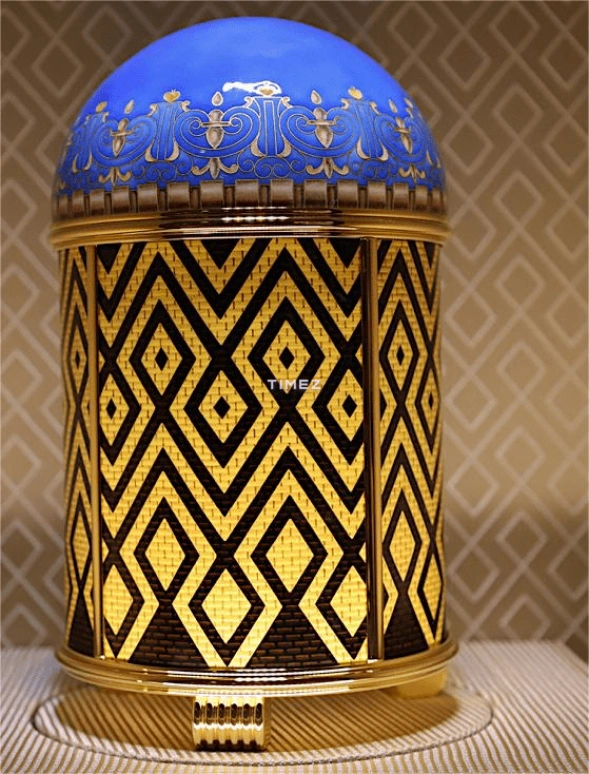 Patek Philippe,Dome Clocks ,Blue,Electromechanical,In-house Caliber,Blue,Gold,Colorful,Enamel,20126M,20126M-001