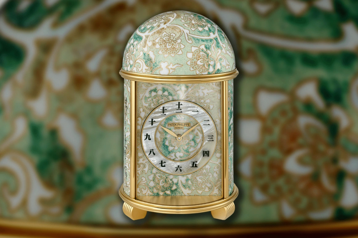 Patek Philippe,Dome Clocks ,Green,Multi-Color,Electromechanical,In-house Caliber,Green,Colorful,Enamel,20140M,20140M-001