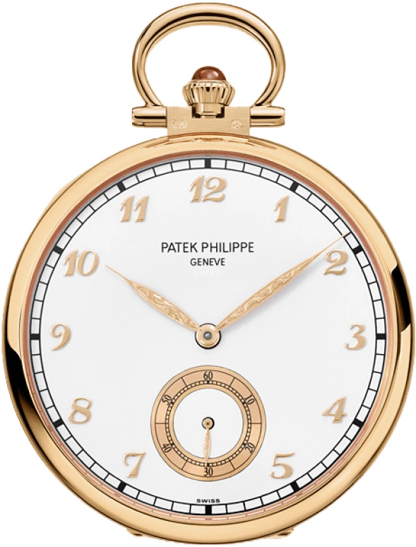 Patek Philippe,Pocket Watches 44.10mm,44.10mm,Rose Gold,White,Handwound,42hours,In-house Caliber,992,992/166R