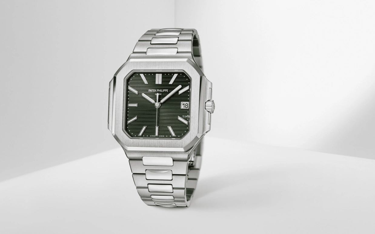 Patek Philippe,Cubitus 45mm,45mm,Stainless Steel,Green,Automatic,Day,45hours,Orlando Bloom,Jayson Tatum,Taco Jay,Orli,OB,5821,5821/1A-001