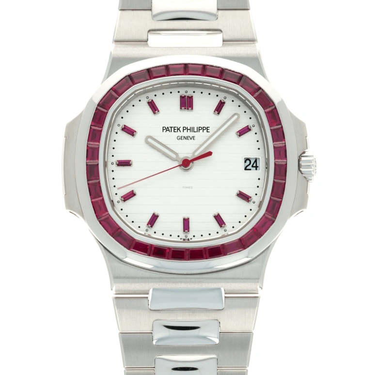 Patek Philippe,Nautilus 40mm,40mm,Platinum,White,Automatic,Day,45hours,5711,5711/112P-010