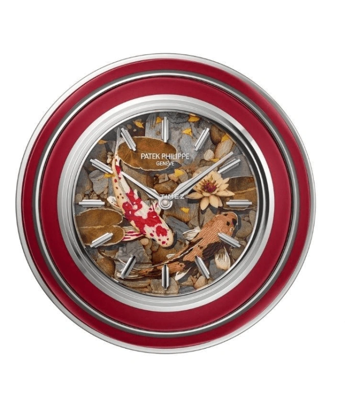 Patek Philippe,Dome Clocks ,Brown,Multi-Color,Sapphire,Round,Silver,Red,25025M,25025M-001